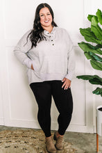 Load image into Gallery viewer, Oversized Hoodie With Kangaroo Pocket In Heathered Grey