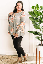 Load image into Gallery viewer, Gabby Front Cozy Long Sleeve Top In Olive Florals