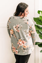 Load image into Gallery viewer, Gabby Front Cozy Long Sleeve Top In Olive Florals