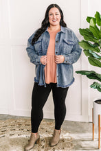 Load image into Gallery viewer, Mineral Wash Button Down Denim Jacket In Muted Navy