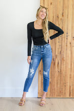 Load image into Gallery viewer, Kyla Destroyed Hi Waist Relaxed Fit Judy Blue Jeans