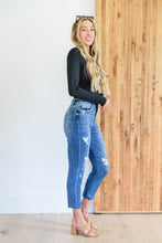 Load image into Gallery viewer, Kyla Destroyed Hi Waist Relaxed Fit Judy Blue Jeans