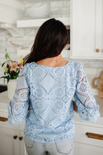 Load image into Gallery viewer, Lace Surprise Blouse In Blue