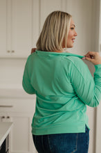 Load image into Gallery viewer, Let Me Think On It Half Zip Pullover in Mint