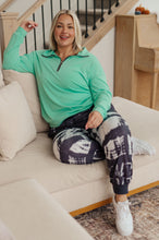 Load image into Gallery viewer, Let Me Think On It Half Zip Pullover in Mint