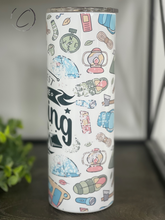 Load image into Gallery viewer, Life Is Best Camping 20oz Skinny Tumbler