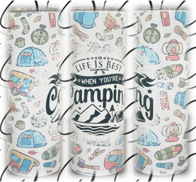 Life Is Best Camping 20oz Skinny Tumbler
