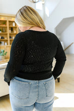 Load image into Gallery viewer, Little Talks Ribbed Long Sleeve Top in Black