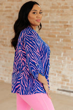 Load image into Gallery viewer, Lizzy Top in Blue Zebra