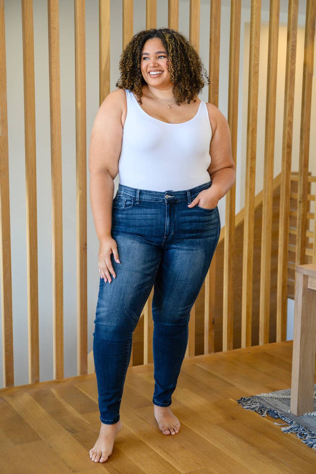 Loraine Pin Tack Skinny Judy Blue Jeans