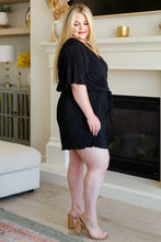 Load image into Gallery viewer, Lovely Life Plisse Romper in Black