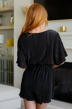 Load image into Gallery viewer, Lovely Life Plisse Romper in Black