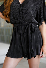 Load image into Gallery viewer, Lovely Life Plisse Romper in Black