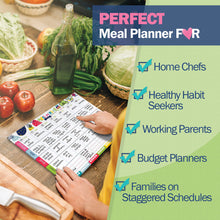 Load image into Gallery viewer, 52-Week Meal Minder® Weekly Menu Planner Pad | Grocery List | Bonus Dry Erase Menu Board