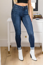 Load image into Gallery viewer, Maeve Mid-Rise Dark Wash Cuffed Judy Blue Skinny