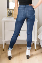 Load image into Gallery viewer, Maeve Mid-Rise Dark Wash Cuffed Judy Blue Skinny