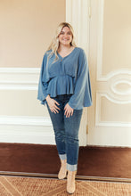 Load image into Gallery viewer, Main Character Moment Top In Dusty Blue