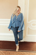 Load image into Gallery viewer, Main Character Moment Top In Dusty Blue