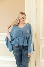 Load image into Gallery viewer, Main Character Moment Top In Dusty Blue