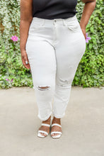Load image into Gallery viewer, Mid-Rise Boyfriend Destroyed White Judy Blue Jeans