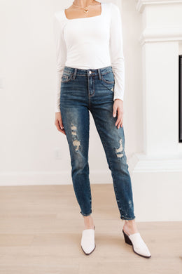 Mid-Rise Destroyed Relaxed Fit Judy Blue Jeans