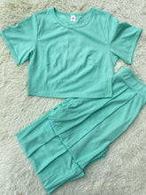 Load image into Gallery viewer, PREORDER: Full Length Cropped Lounge Set in Four Colors