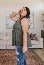 Load image into Gallery viewer, Never Not Loving V-Neck Cami in Gray Green