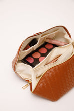 Load image into Gallery viewer, New Dawn Large Capacity Cosmetic Bag in Cognac