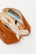 Load image into Gallery viewer, New Dawn Large Capacity Cosmetic Bag in Cognac