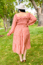 Load image into Gallery viewer, Now Is Your Chance Floral Midi Dress In Rust