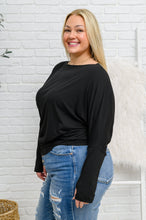 Load image into Gallery viewer, Olyvia Long Sleeve Top In Black