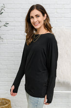 Load image into Gallery viewer, Olyvia Long Sleeve Top In Black