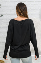 Load image into Gallery viewer, Olyvia Long Sleeve Top In Black