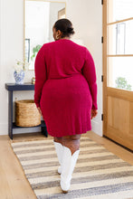 Load image into Gallery viewer, Only You Surplice Neck Sparkle Knit Dress In Magenta