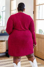 Load image into Gallery viewer, Only You Surplice Neck Sparkle Knit Dress In Magenta