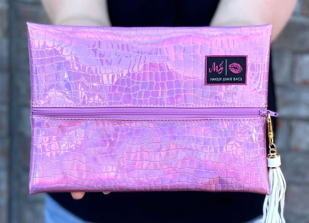 Opalescent Gator Makeup Junkie Bag