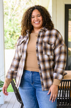 Load image into Gallery viewer, Outside Stroll Plaid Waist Tie Shacket In Brown