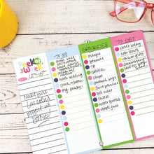 Load image into Gallery viewer, NEW! Peek at the Week® Weekly Planner Pad | Checklists, Priorities, Dry Erase Backer | Simple Cheery Week