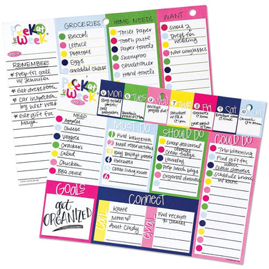 NEW! Peek at the Week® | Weekly Planner Pad | Checklists, Priorities, Dry Erase Backer - Denise Albright® 