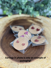 Load image into Gallery viewer, Round Green Glitter Stud Earrings