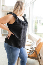 Load image into Gallery viewer, Parisian Stroll Lace Blouse in Black