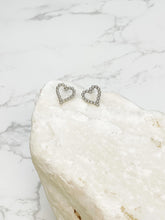 Load image into Gallery viewer, PREORDER: Pearl Heart Stud Earrings in Two Colors
