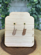 Load image into Gallery viewer, Peeps Gold Glitter Dangle Earrings