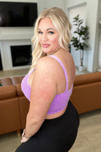 Load image into Gallery viewer, Mineral Washed Padded Cropped Tank in Bright Violet