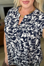 Load image into Gallery viewer, Lizzy Cap Sleeve Top in Navy Floral
