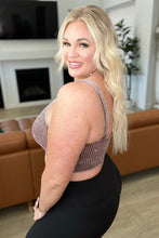 Load image into Gallery viewer, Mineral Washed Padded Cropped Tank in Mahogany