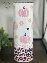 Load image into Gallery viewer, Pink Leopard Pumpkins 20oz Skinny Tumbler