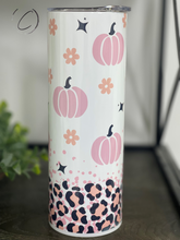 Load image into Gallery viewer, Pink Leopard Pumpkins 20oz Skinny Tumbler