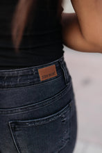 Load image into Gallery viewer, Plaid Peek-A-Boo Jeans in Charcoal