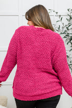 Load image into Gallery viewer, Popcorn Knit Cardigan In Magenta